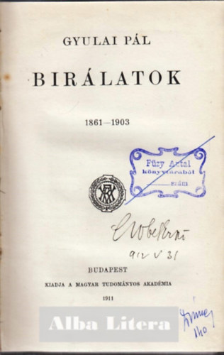 Brlatok 1861-1903