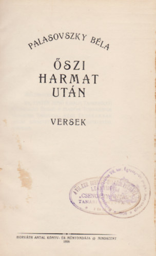 szi harmat utn