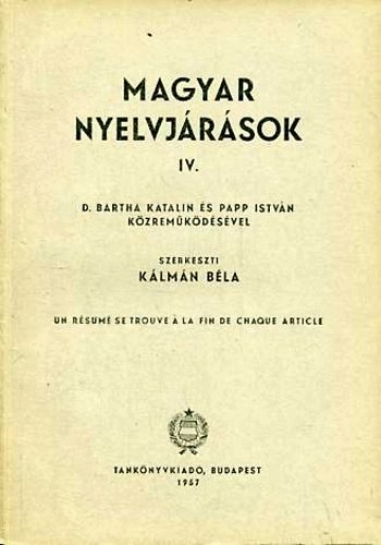 Magyar Nyelvjrsok IV.