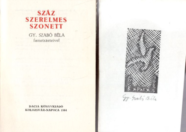 Szz szerelmes szonett - dediklt metszettel