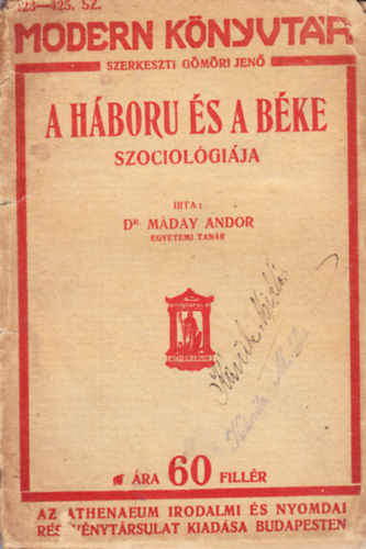 A hbor s bke szociolgija