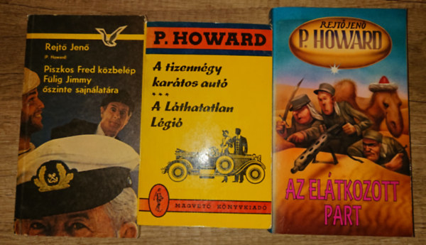 3 k�nyv / 4 kalandreg�ny Rejt� Jen�t�l: A tizenn�gy kar�tos aut�/A l�thatatlan l�gi�, Az el�tkozott part, Piszkos Fred k�zbel�p