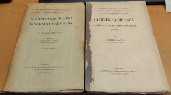 Gyermekpszicholgia s ksrleti pedaggia + Gyermekpsychologia a szlk, tanitk, s tanit-nvendkek szmra (2 ktet)