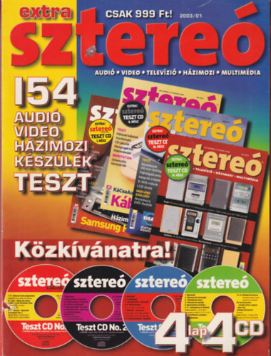 4 db Extra Sztere� magazin 2002/ szeptember, okt�ber, november, december ( mapp�ban )