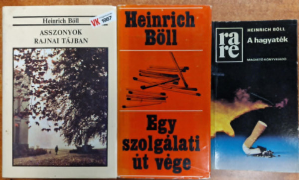 3 db Heinrich Bll: Asszonyok rajnai tjban + Egy szolglati t vge+A hagyatk