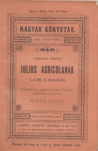 Julius Agricol�nak �let�r�l �s erk�lcseir�l