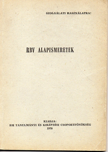 Vincze  J�nos - RBV alapismeretek