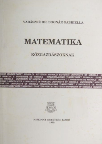 Matematika kzgazdszoknak