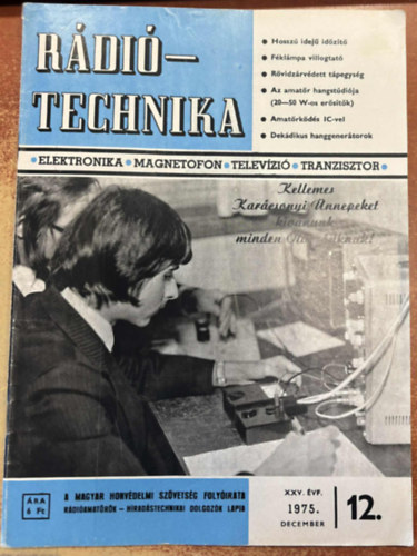 R�di�technika XXV. �vfolyam 1975. 12. sz�m