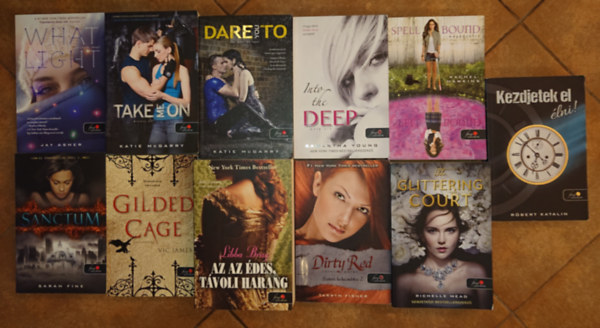 Richelle Mead, Tarryn Fisher, Libba Bray, Vic James, Jay Asher, Katie Mcgarry, Samantha Young, Rachel Hawkins, Sarah Fine Róbert Katalin - 10 kötet a Vörös pöttyes című könyvek közül ajándék Arany pöttyös könyvvel - A könyvcímek a leírásban olvashatók