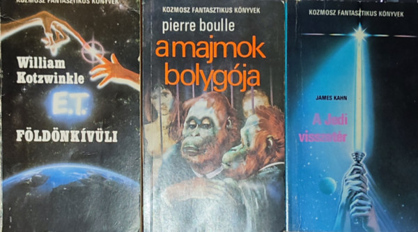 3db Sci-fi - James Kahn-A jedi visszat�r; William Kotzwinkle-E.T. A f�ld�nk�v�li kalandjai a F�ld�n; Pierre Boulle-A majmok bolyg�ja