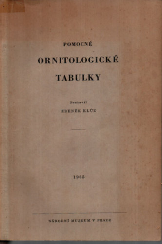 Ornitologick Tabulky. - Cseh llattan.