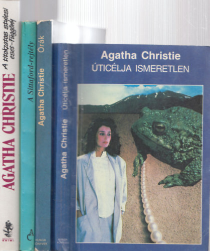 4 db Agatha Christie ktet: ticlja ismeretlen + rk + A Sittaford-rejtly + A titokzatos sylesi eset - Fggny