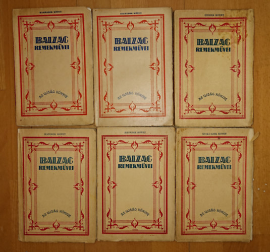 6 k�tet Balzac remekm�vei c�m� sorozatb�l: Kispolg�rok I-II-III-IV., Grandet Eug�nia, Goriot ap� II.,