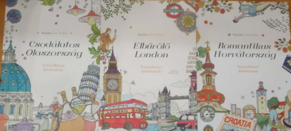 3 db Sz�nez�k�nyv feln�tteknek: Csod�latos Olaszorsz�g + Elb�v�l� London + Romantikus Horv�torsz�g