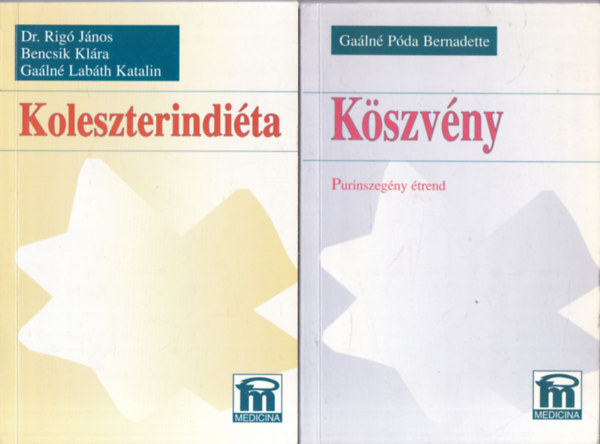 2 db. orvosi k�tet (Koleszterindi�ta + K�szv�ny)