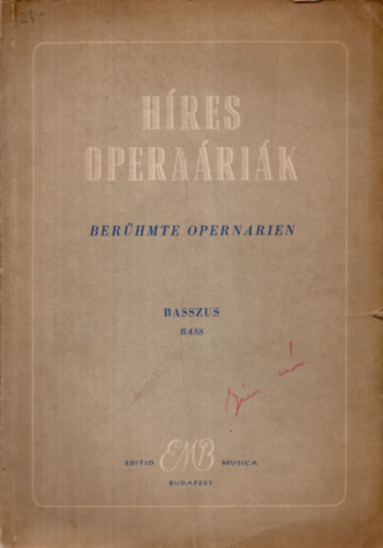 Hres operarik -alt hangra zongoraksrettel-  Berhmte opernarien