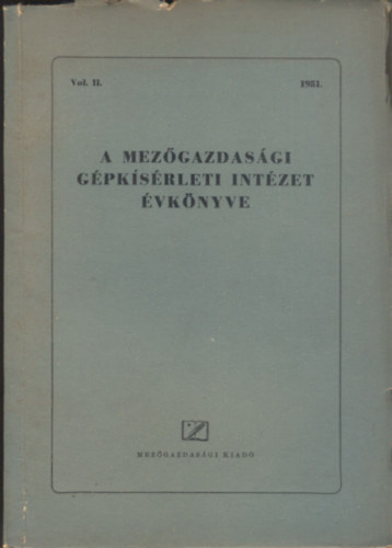 A Mez�gazdas�gi G�pk�s�rleti Int�zet �vk�nyve