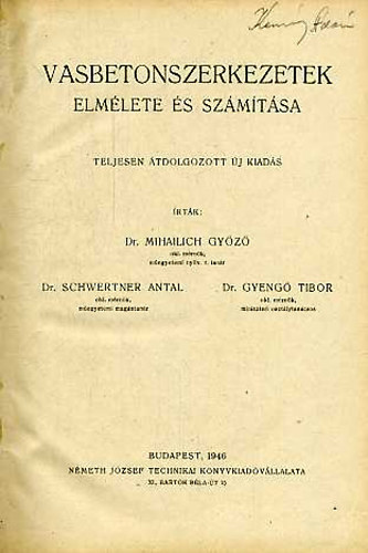 Vasbetonszerkezetek elm�lete �s sz�m�t�sa