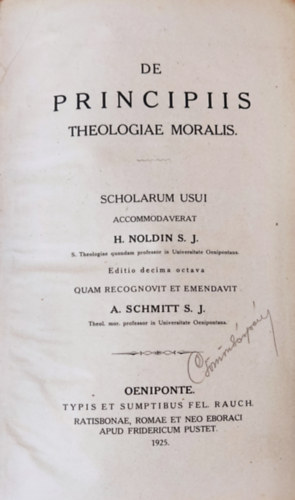 De Principiis Theologiae Moralis