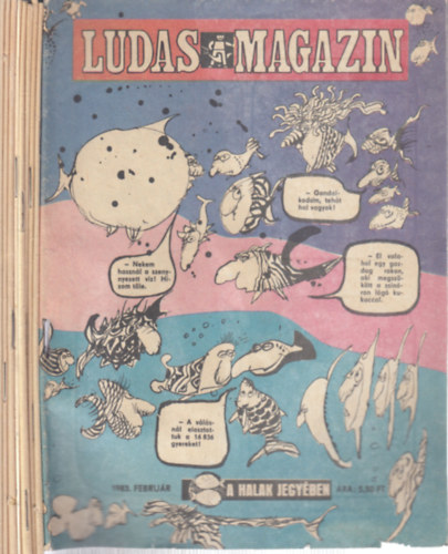 9 db. Ludas magazin 1983. (hi�ny: janu�r, j�lius, november)