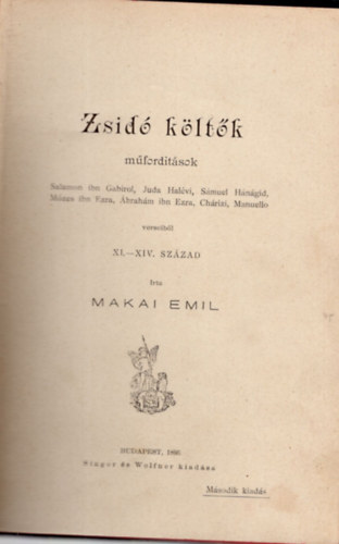 Makai Emil - Zsid� k�lt�k