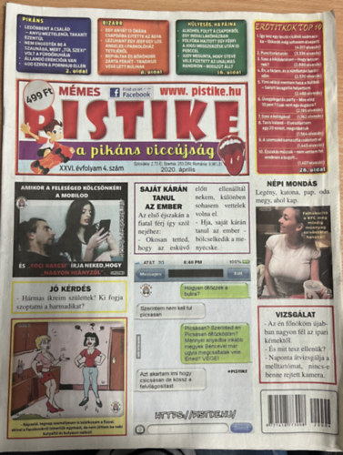ismeretlen - Pistike a pik�ns vicc�js�g XXVI. �vfolyam 4. sz�m - 2020. �prilis