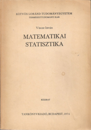 Matematikai statisztika (J 3 - 752)