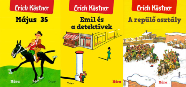 3 db Erich Kstner regny: Emil s a detektvek + Mjus 35 + A repl osztly