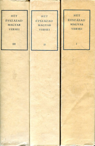 H�t �vsz�zad magyar versei I-III.