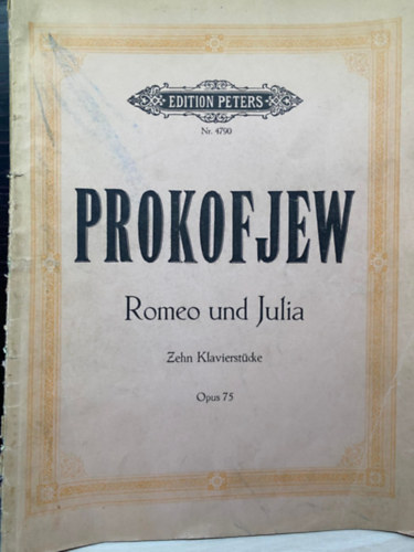 Prokofjew Romeo und Julia, Zehn Klavierstcke Op.75