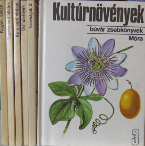 6 db Bvr zsebknyvek: Kgyk, bkk; Egyszervolt llatok; Kna kerti virgai; Vzinvnyek; Vadvirgok 2.; Kultrnvnyek 3.
