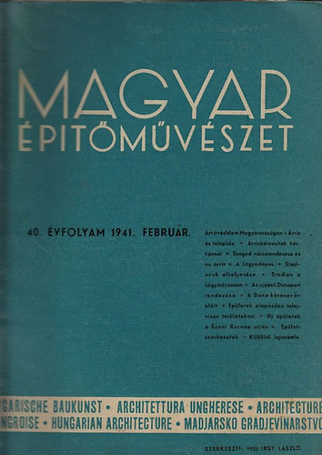 Irsy Lszl - Magyar ptmvszet 1941. 40. vf. februr