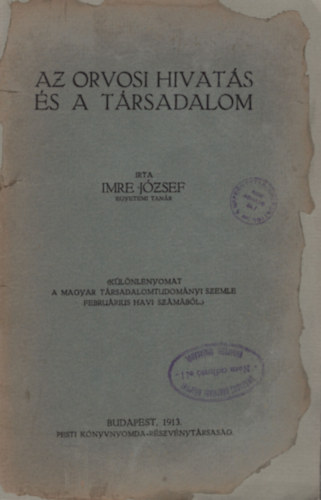 Az orvosi hivat�s �s a t�rsadalom