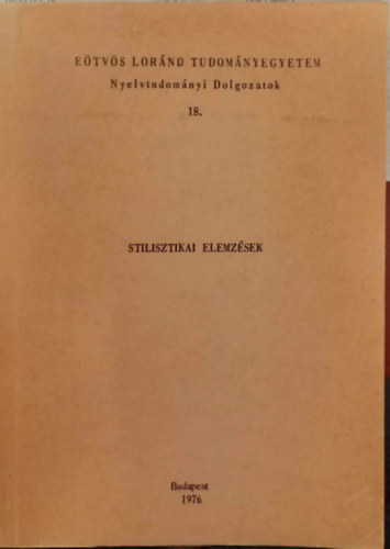 Nyelvtudom�nyi dolgozatok18. Statisztikai elemz�sek