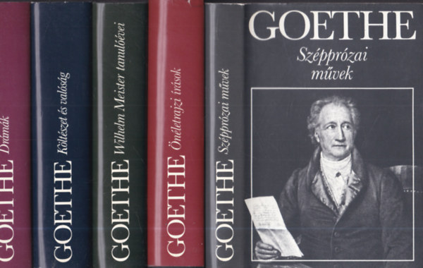 Johann Wolfgang Goethe vlogatott mvei 9db.: nletrajzi rsok, Faust, Kltszet s valsg, Szpprzai mvek, Drmk, Wilhelm M. tanulvei, Wilhelm M.vndorvei, Irodalmi s mvszeti rsok, Versek