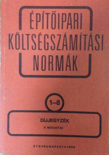 ptipari kltsgszmtsi normk 1-8. djjegyzk