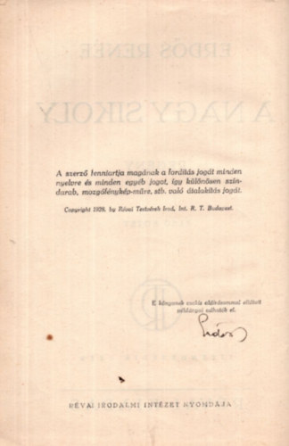 A nagy sikoly - alrt  ( csak az I. ktet )