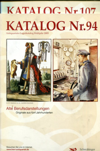 Nincs feltüntetve - Antiquariats-Lagerkatalog Frühjahr Nr. 94 (2005) és Nr.107 (2007)