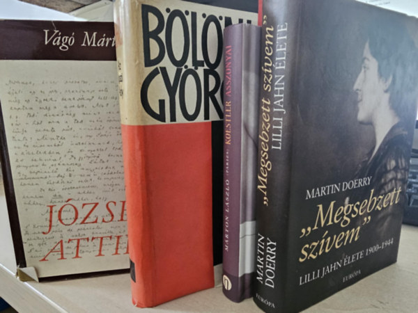 4db t�nyirodalom, �letrajz K�NYVMENT� AJ�NLAT: J�zsef Attila+ Az igazy Ady+ "Megsebzett sz�vem"- Lilli Jahn �lete + Koestler asszonyai