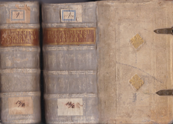 Roberti Bellarmini - 2 db. Disputationum Roberti Bellarmini politiani, ex societate jesu... (II. k�tet + III. k�tet m�sodik fele)