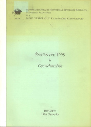 Biztonsgpolitikai s Honvdelmi Kutatsok Kzpontja (BHKK) vknyv 1995