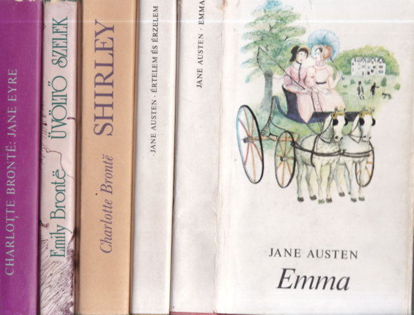 5 db. klasszikus romantikus regny (Emma + rtelem s rzelem + Shirley + vlt szelek + Jane Eyre)