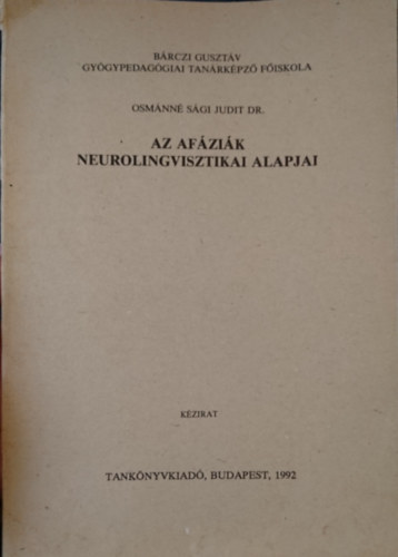 Az af�zi�k neurolingvisztikai alapjai