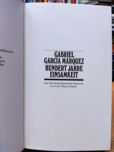 Gabriel Garca Mrquez - Hundert jahre einsamkeit