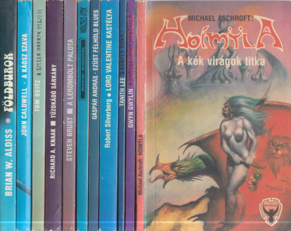 11 db. Griff k�nyvek (Hoimyla + A sz�rakozott var�zsl� + A kehely titka + Lord Valentine kast�lya + Ez�st f�lhold blues + Var�zsl�-�tok + A lerombolt palota + T�zok�d� s�rk�ny + A Szelek Ur�nak v�gzete + A K�osz szava + F�ldburok)
