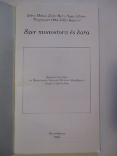 Szer monostora s kora