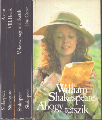 5 db Shakespeare k�tet: Ahogy tetszik - A vihar - VIII. Henrik - V�zkereszt vagy amit akartok - Julius Caesar