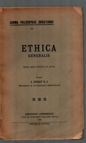 Ethica Generalis.