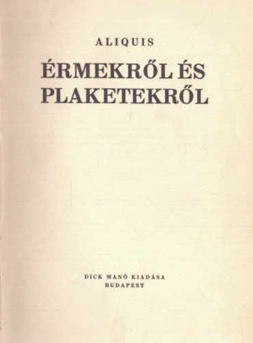 rmekrl s plaketekrl (szmozott)
